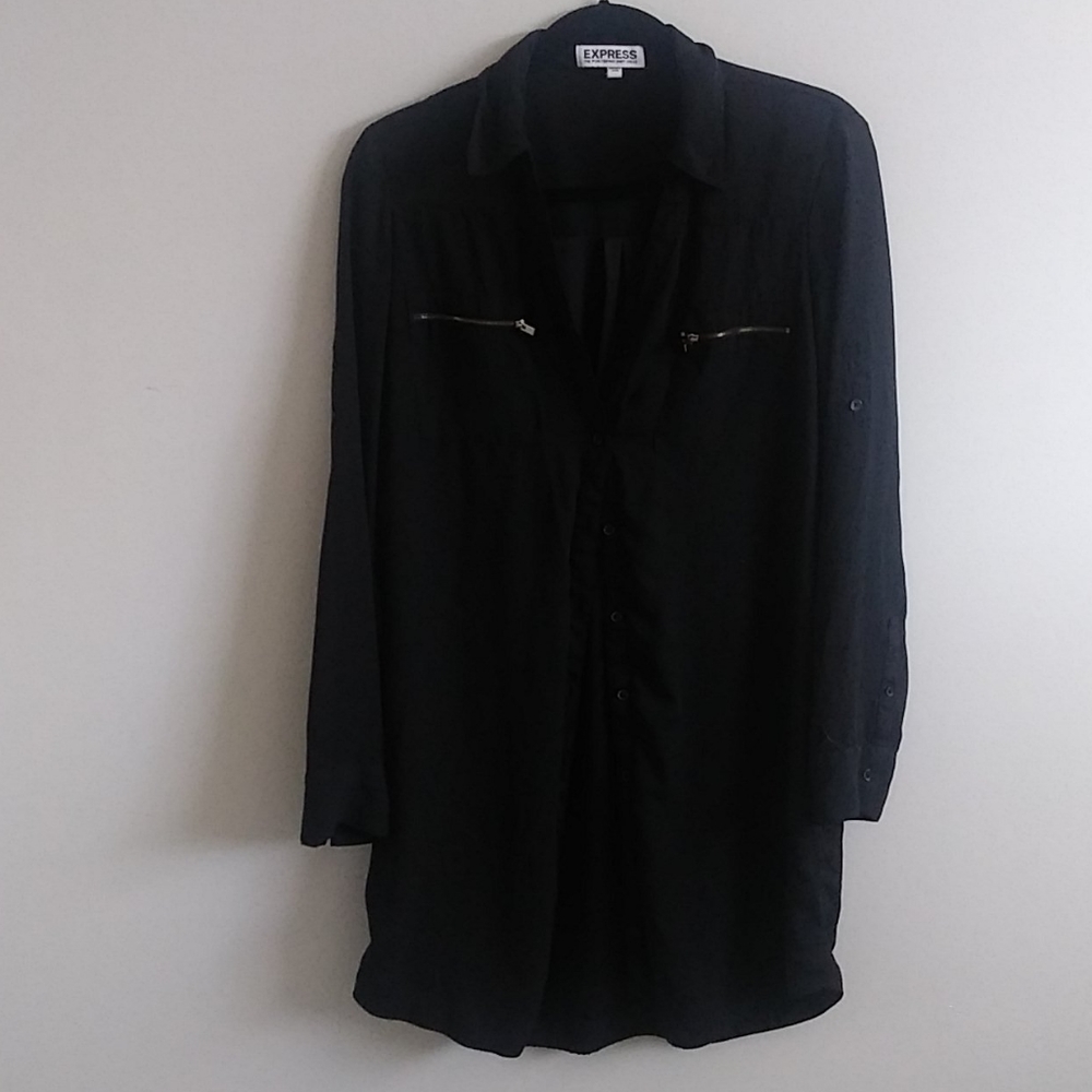 Black button up tunic